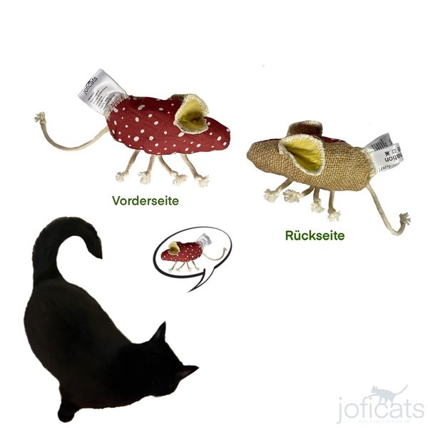Joficats - Minz Maus Bio Schnuffelkissen für Katzen  mit Catnip-handmade